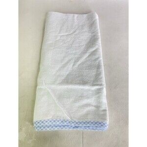 VTG Silly Phillie Creations White Blue Gingham Baby Cotton Receiving Blanket